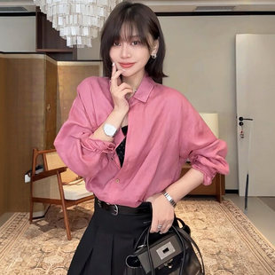 独特超好看长袖衬衫女款春装女2026年新款轻奢高级感减龄洋气上衣