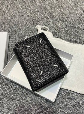 现货天花板品质】MMM风格24款头层牛皮荔枝纹三折叠钱包 男女同款