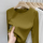 Нижняя рубашка с круглым вырезом, женская внутренняя часть, весенне-осенняя тонкая ткань, 2025, новая стильная верхняя одежда, осенняя одежда, облегающая живот, футболка с длинными рукавами, топ mini 1