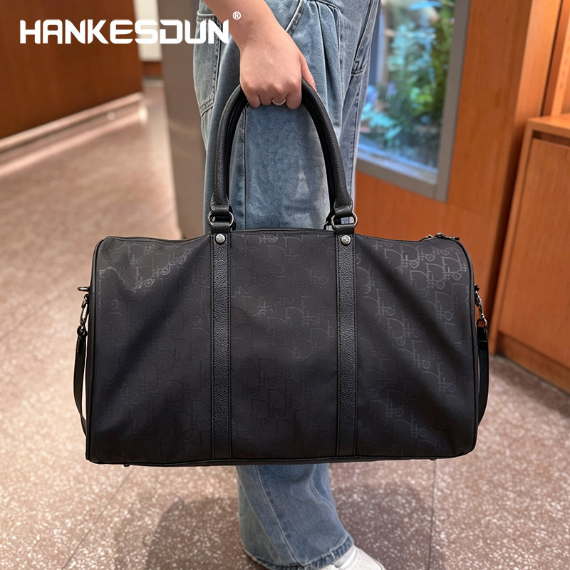 HANKESDUN新款牛津布旅行包男女大容量商务出差健身登机包