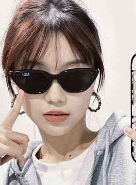 美式复古黑色猫眼gm墨镜