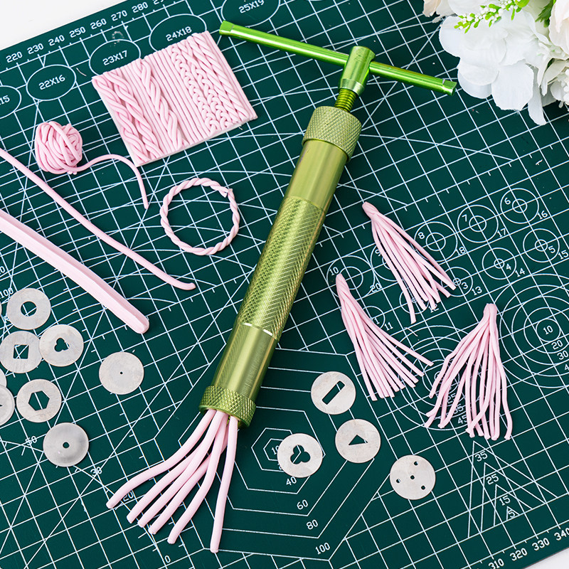 翻糖挤条工具旋转式挤泥器