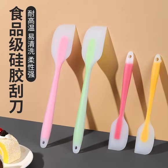 耐高温家用透明一体式硅胶铲刀刮刀奶油刮刀蛋糕抹刀私房烘焙工具