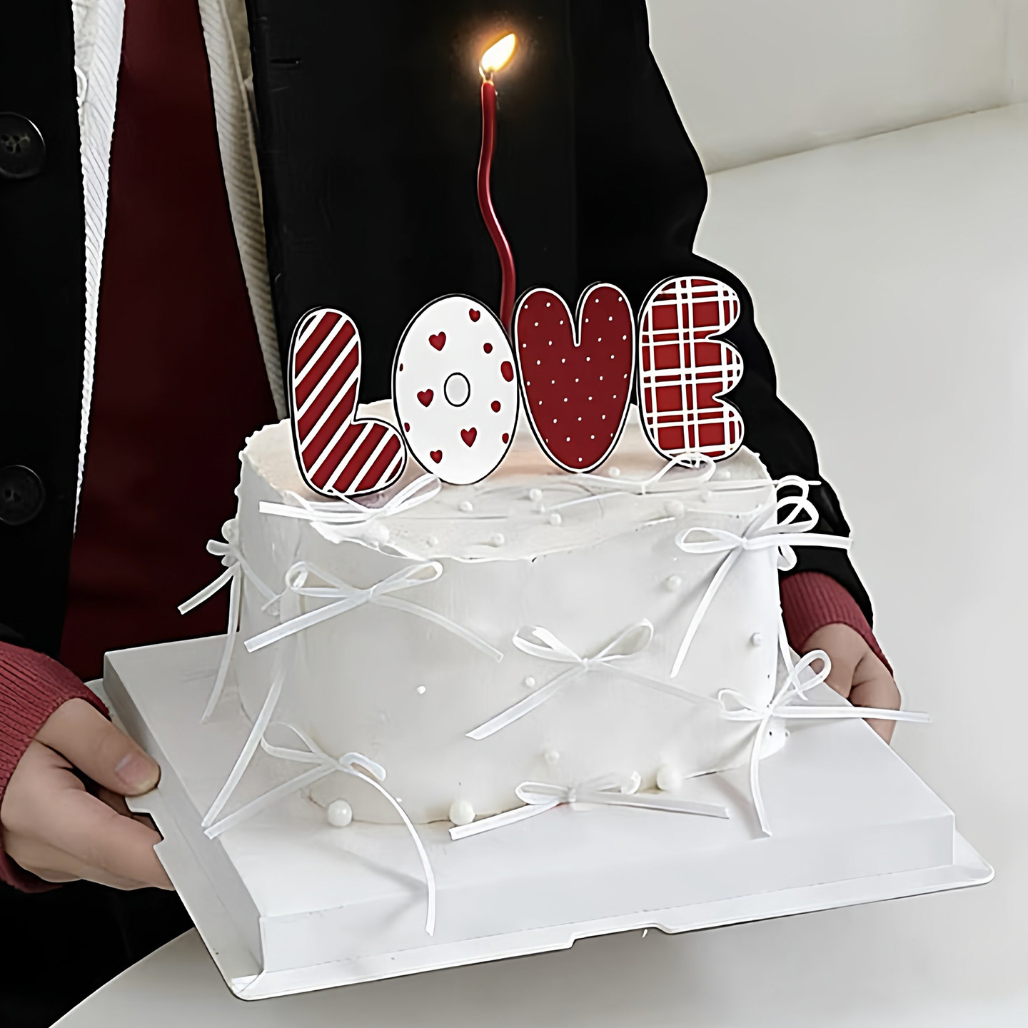 214女朋友情人节格子love字母蛋糕装饰摆件情侣纪念日烘焙插件,节庆用品/礼品,节日装扮用品,淘宝优惠券,粉丝福利购,淘宝优惠卷