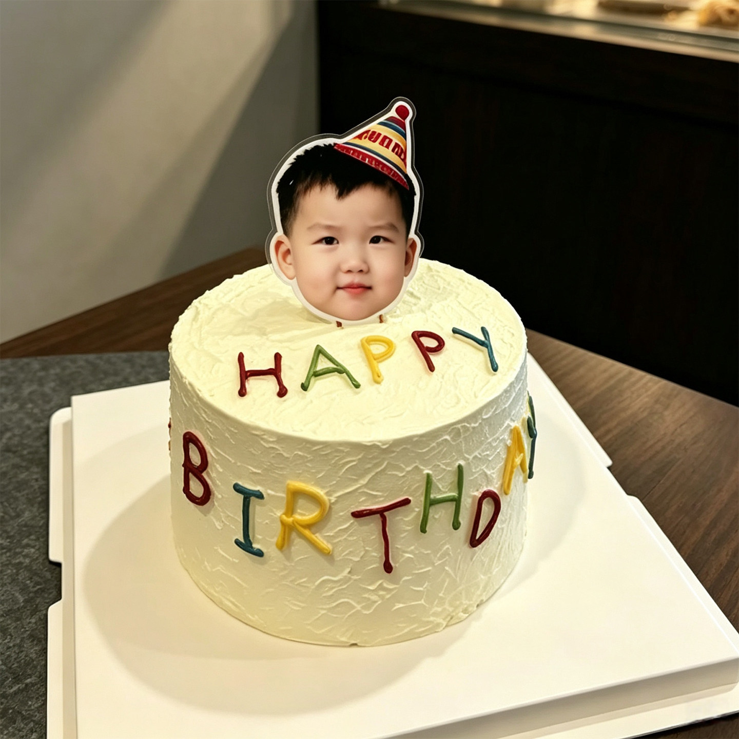 可爱头像生日帽自制头像定制糯米纸蛋糕装饰相片照片蜡烛甜品插件