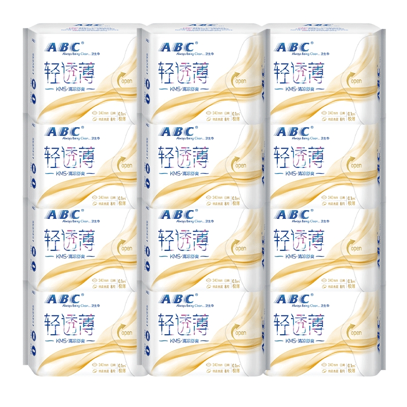 ABC卫生巾轻透薄日用240组合装