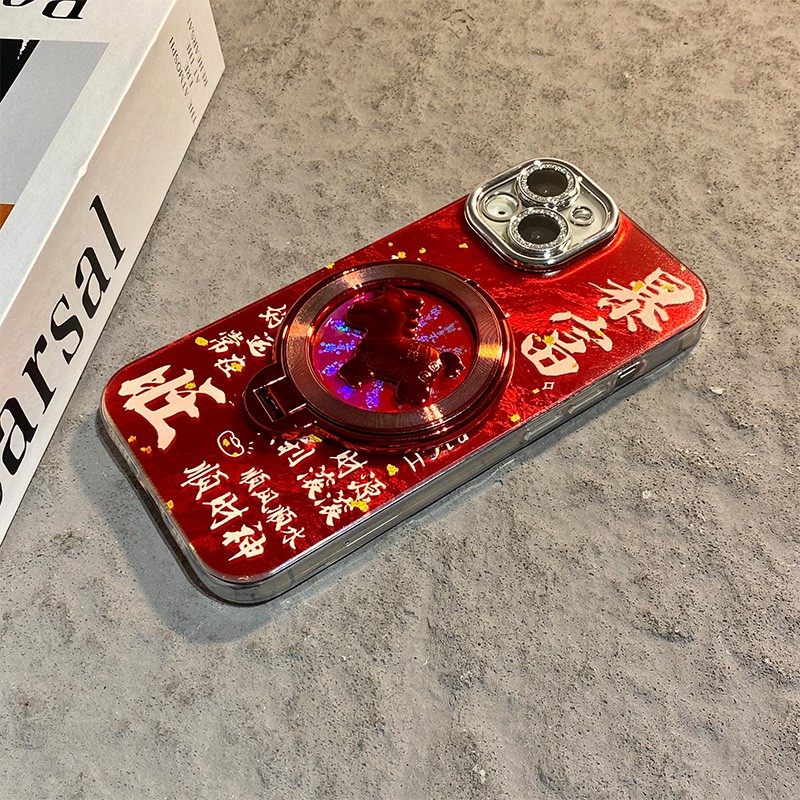 手机壳硅胶冰川纹新年红色2026马