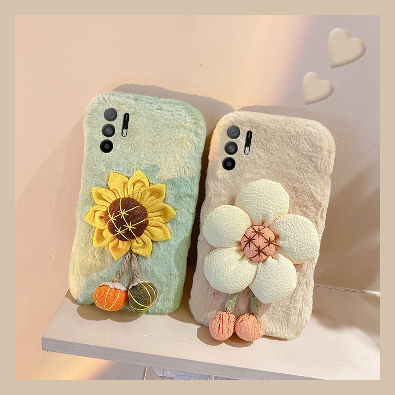 ins风太阳花向日葵适用oppoa3pro手机壳a2x立体a1毛绒a97秋冬季a96软a95a93a91a72a58a57a52a32a11a9a31a8a5