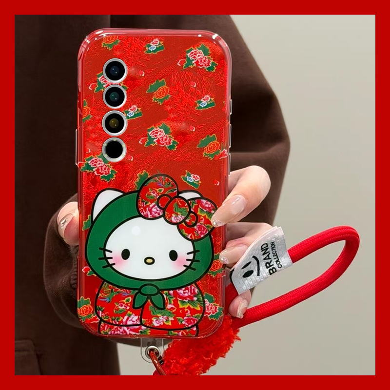 2026棉袄kt猫适用魅族22mini手机壳note16红色21pro凯蒂猫20挂绳18por新年18x卡通7/16spor/16t/16x/16thplus