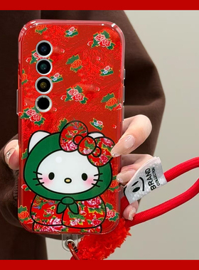 2026棉袄kt猫适用魅族22mini手机壳note16红色21pro凯蒂猫20挂绳18por新年18x卡通7/16spor/16t/16x/16thplus