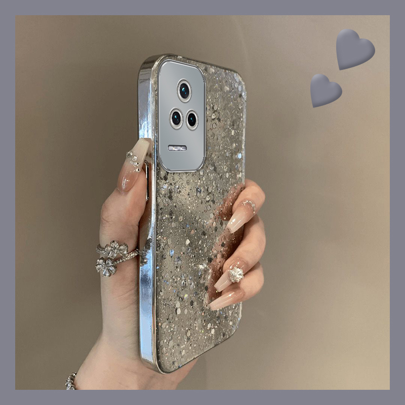 可爱水钻kt猫适用小米红米k80手机壳k70e立体k60pro至尊版k50电竞版k40游戏增强版k40s电镀por闪粉redmi硅胶p