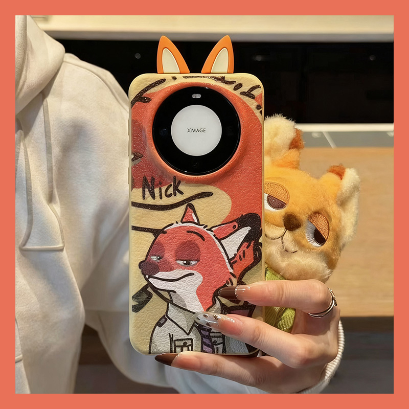 卡通疯狂动物城适用华为荣耀magic8pro手机壳mgaic7朱迪x70i尼克x60por皮纹x50gt仿皮x40畅玩60plus软play9t