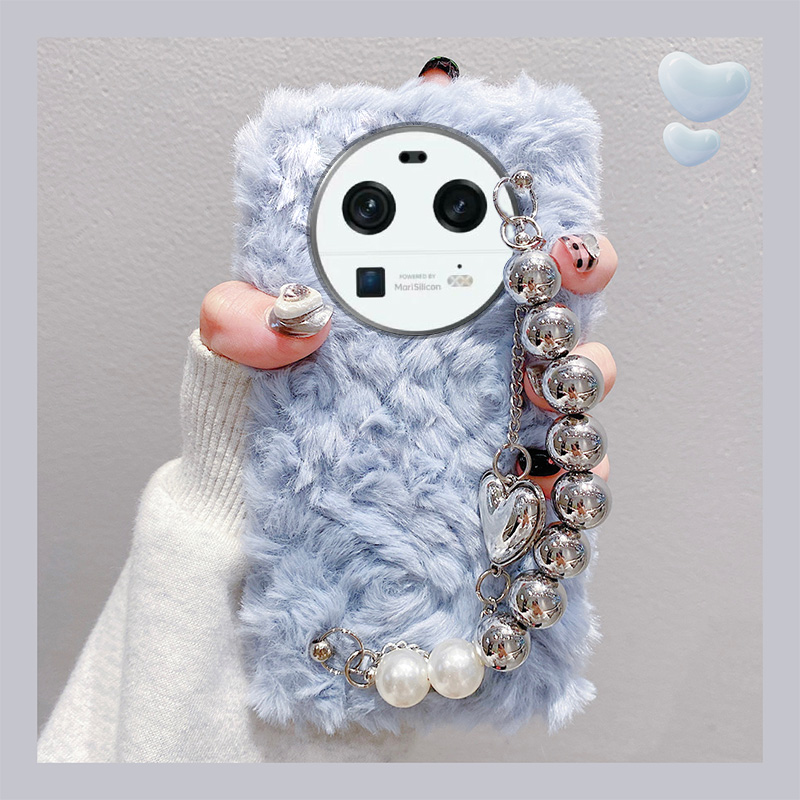 毛绒绒毛茸茸秋冬小众高级手链手机壳