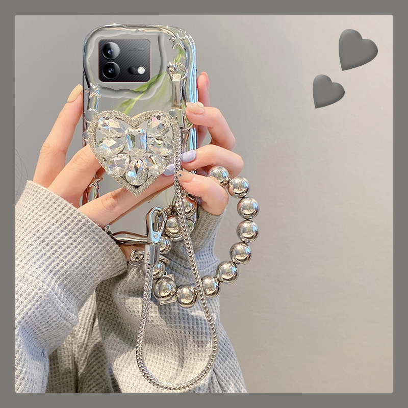 轻奢风带钻爱心支架vivoiqooneo8pro手机壳iqooneo7se电镀6高级感5简约855竞速版iq00neo小众钻石气质名媛女