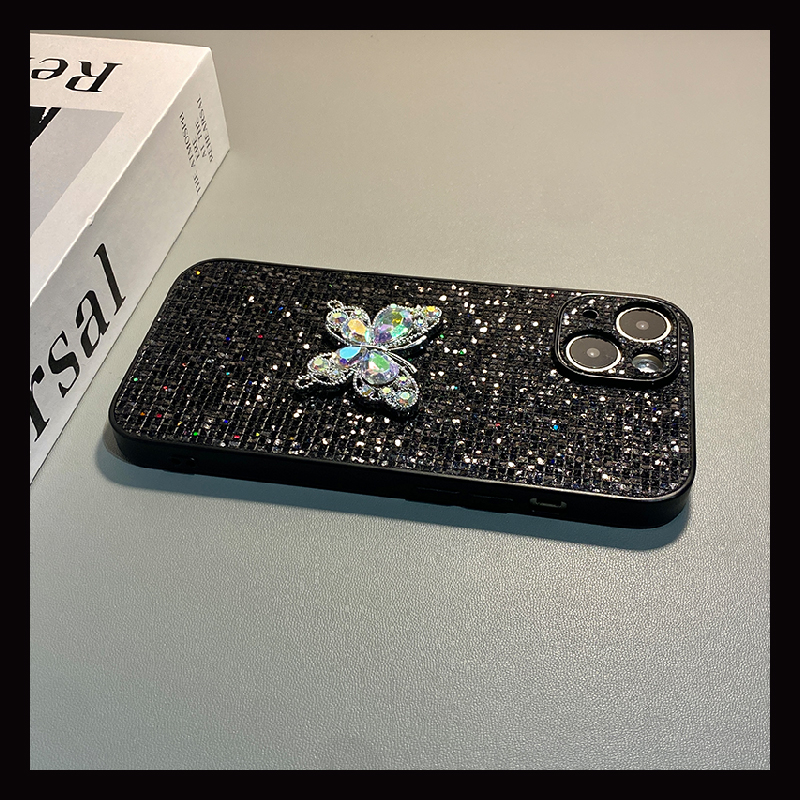 ins风镭射蝴蝶适用vivoiqooneo11手机壳iqooneo10pro水钻9por亮片8宝石7se闪片5s毛绒z1绒布855立体6十vivo软