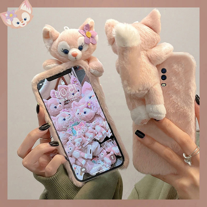 趴趴琳娜贝儿适用oppor17pro手机壳r15x梦境版r11splus可爱r9s少女心r7plus秋冬季r17毛绒oppo毛茸茸0pp0卡通