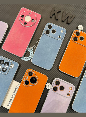 复古风纯色适用oppo一加ace5手机壳ace3pro简约2v橙色1+12牛仔纹por个性1+oneplus新款小众二合一硅胶防摔软p