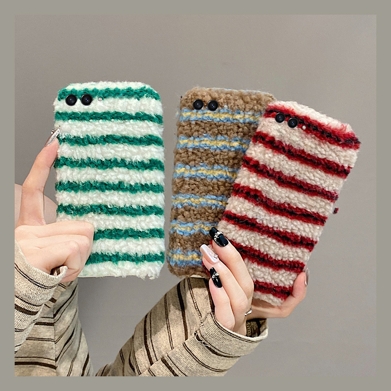 ins风彩色线条适用三星zflip7fe手机壳zfold6条纹zflip5毛绒w23flip秋冬季3折叠屏zfold2硬壳w22/w21/galaxy