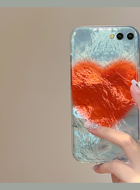 ins爱心适用三星zfold6手机壳zflip5红色w23flip锡纸纹3高级感zfold2折叠屏小众w22透明w21硬壳galaxy日韩女