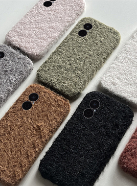 绒布简约纯色适用华为畅享70pro手机壳60x复古风优畅享50plus保暖20se秋冬季0e畅想z毛绒9e毛茸茸5g麦芒9/2软