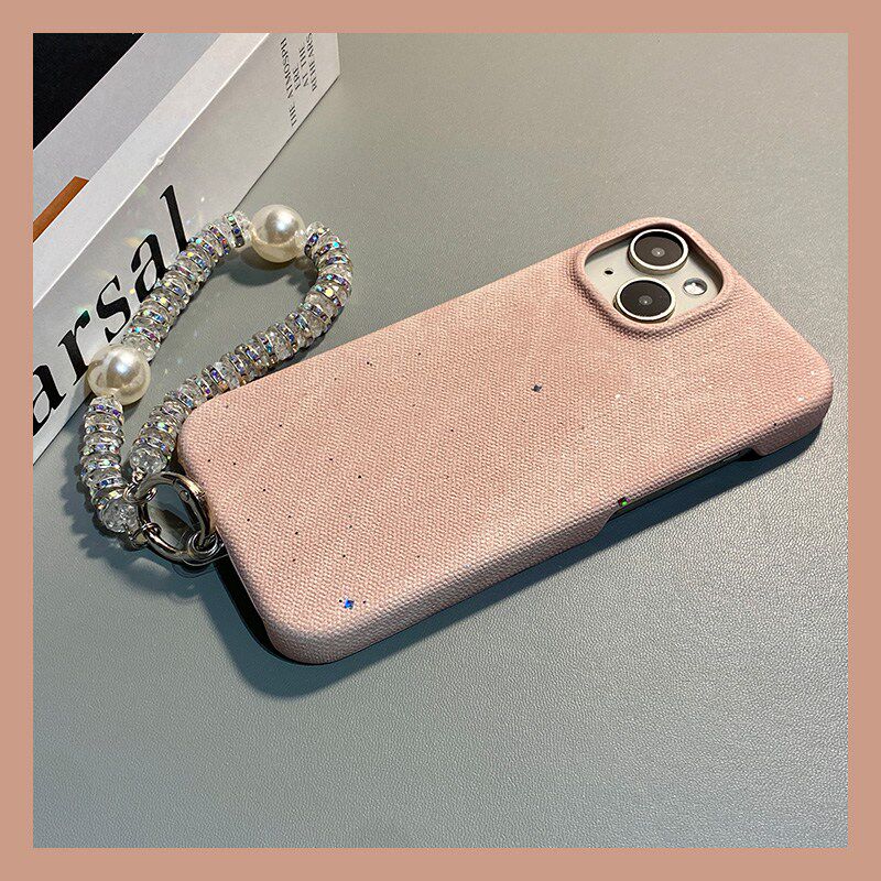 手机壳硅胶闪粉亮片简约纯色牛仔