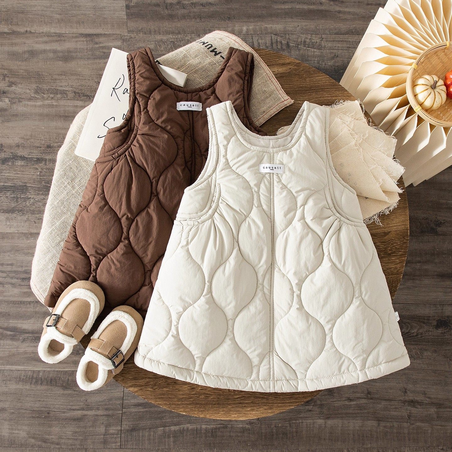 女童冬季夹棉背带裙2025新款洋气甜美公主裙宝宝加厚马甲背心裙