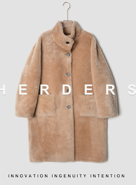 11.11  小软羊系列 多色立领纽扣款皮毛一体外套 40966