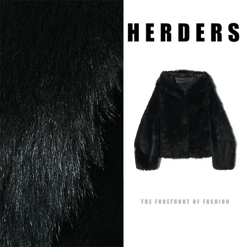 HERDERS（黑加仑）2026冬季短款连帽羊皮毛一体皮草外套  52609