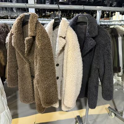 HERDERS 中长款翻领颗粒羊毛女款外套 259132