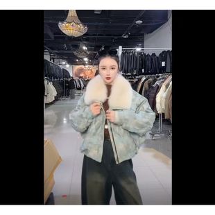 HERDERS 短款大狐狸毛领女款羽绒服外套 259129