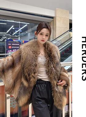 HERDERS 短款青根貂貉子毛皮草外套 258030