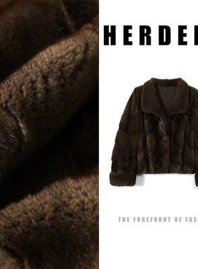 HERDERS 短款翻领水貂外套 52226