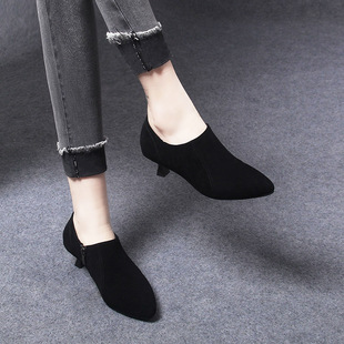 3公分小跟鞋 羊皮深口单鞋 女真皮法式 2025新款 皮鞋 女鞋 尖头鞋 春款