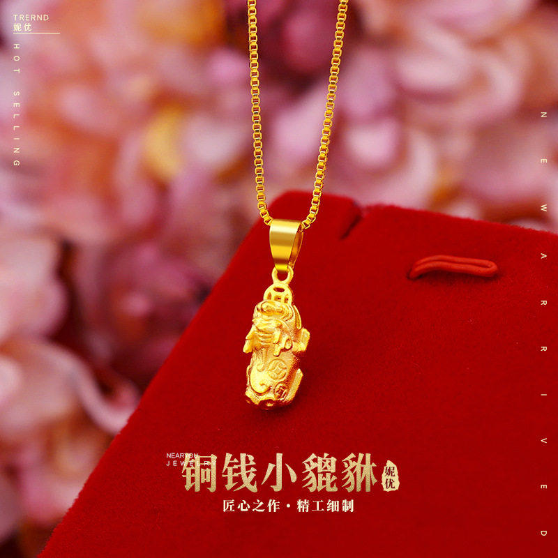 立大福越南沙金项链女不