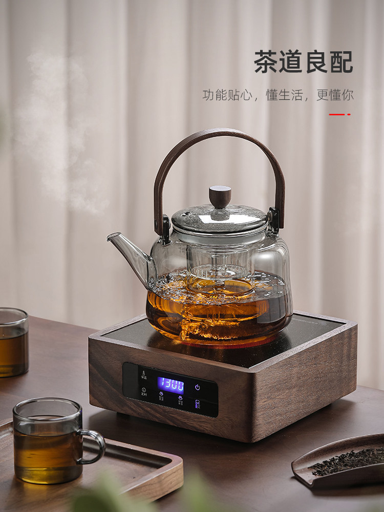 玻璃茶壶新型加厚耐高温蒸白茶一体机电热陶瓷炉茶炉