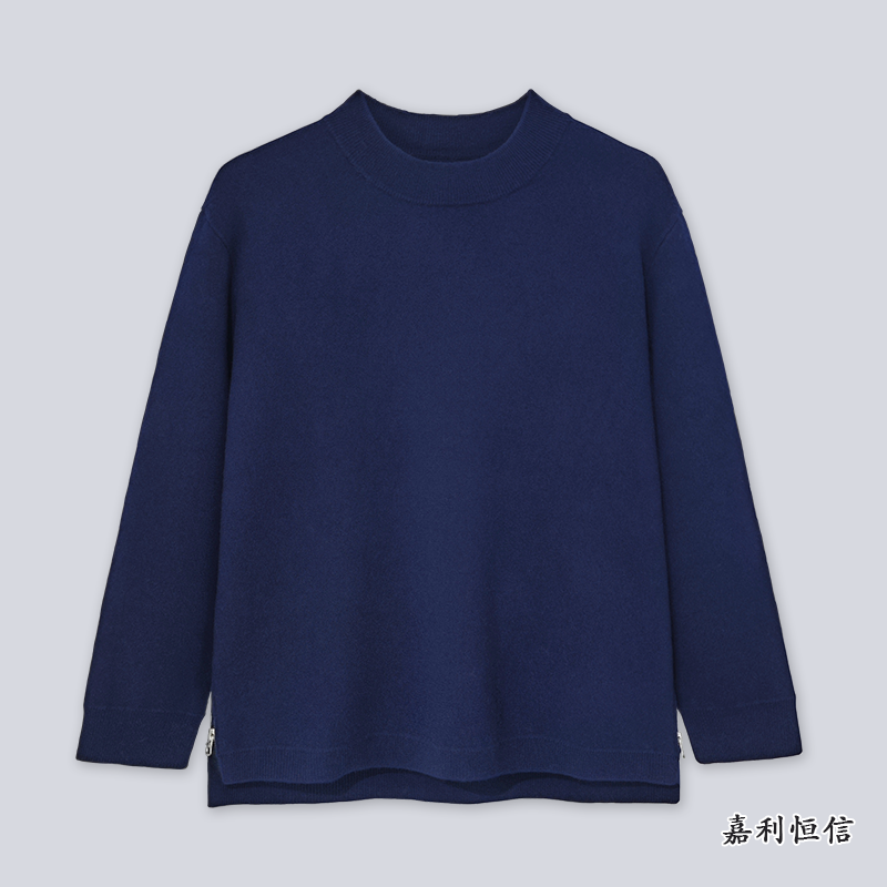 【匠心工艺】经典百搭时尚双提侧拉链开叉女式纯山羊绒半高领套衫,女装/女士精品,羊绒衫,淘宝优惠券,粉丝福利购,淘宝优惠卷