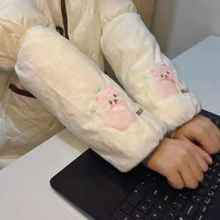 成人工作上班袖 袖 羽绒服防脏护袖 加长可爱套袖 头 套女秋冬2025新款