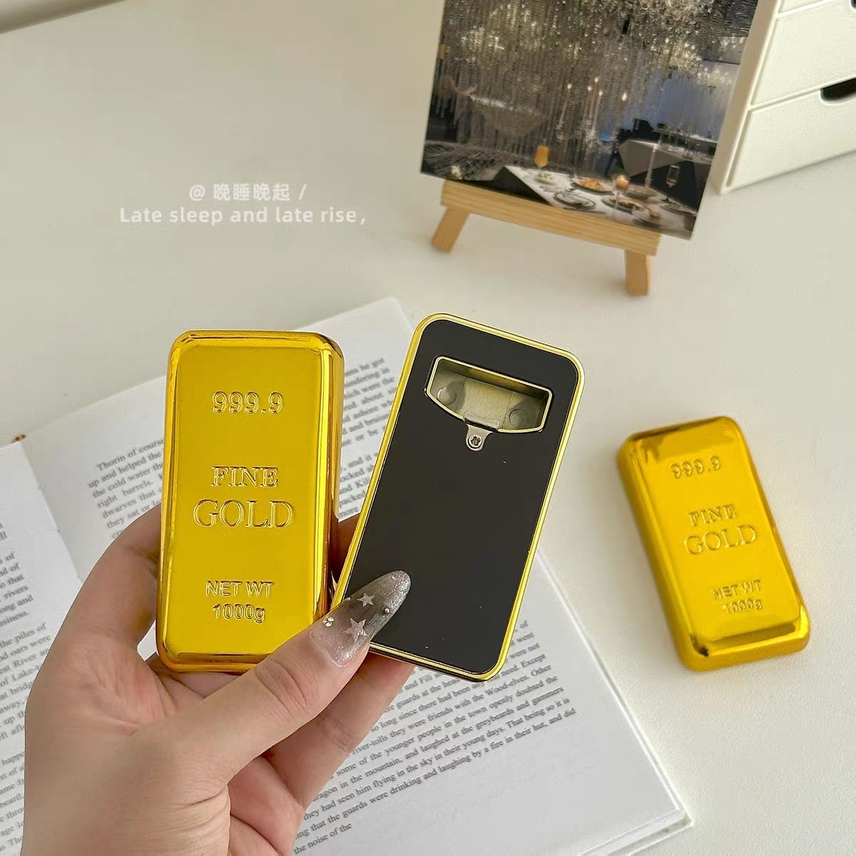 三角洲周边仿真金条开瓶器家用趣味磁吸起子立体冰箱贴啤酒起子