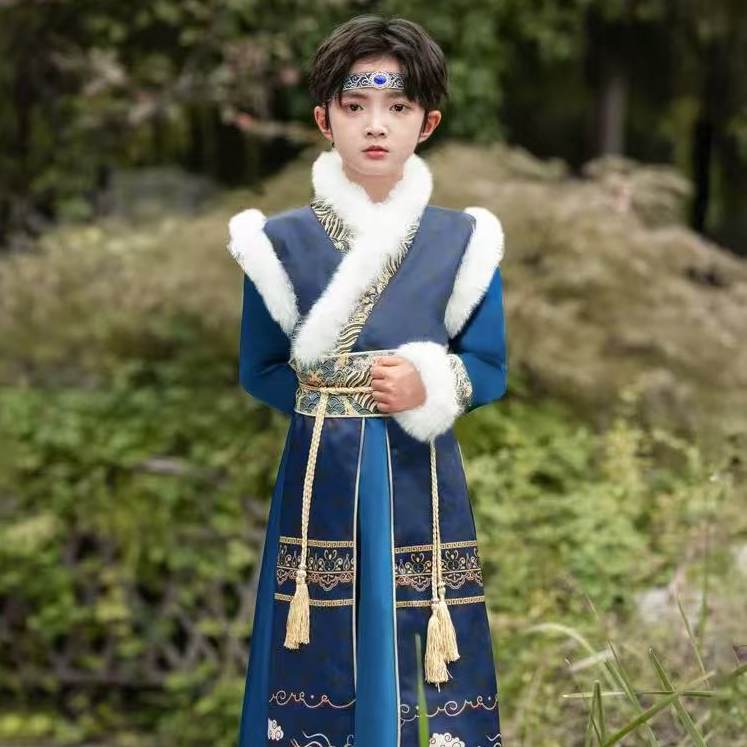 男童汉服冬款古风加厚