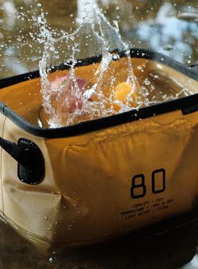 日本SLOWER户外露营野餐挂式黑色带把手防水收纳袋便携车载自驾游