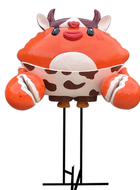 户外卡通螃蟹模型公仔商场海鲜店铺吉祥物雕塑工艺品定制装饰摆件