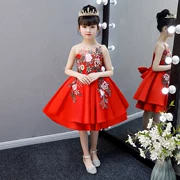 Trẻ em công chúa váy fluffy hoa cô gái ăn mặc cô gái chủ nhà nước ngoài show catwalk trang phục mùa xuân và mùa hè - Váy trẻ em