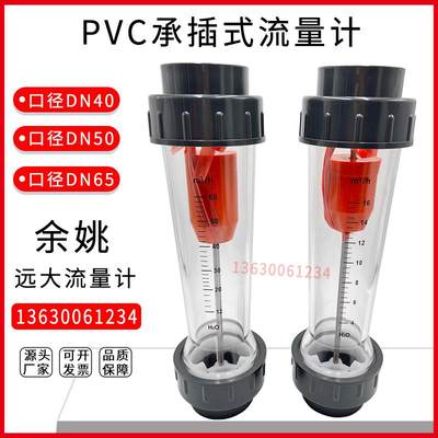 PVC塑料管转子流量计LZS-DN50 40 65浮液体水1.0-10/1.6-16m³