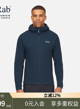 RAB睿坡Xenair Alpine男士轻量金标棉服保暖连帽徒步棉衣 QIP-17