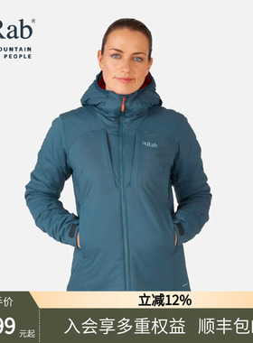 RAB睿坡Xenair Alpine女士轻量金标棉服防泼水透气棉衣徒步QIP-10