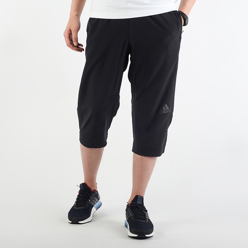 阿迪达斯裤子男裤七分裤运动2021