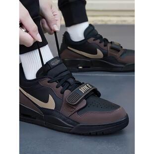 JORDAN耐克男鞋AJ312黑棕色低帮运动鞋复古板鞋篮球鞋CD7069-003