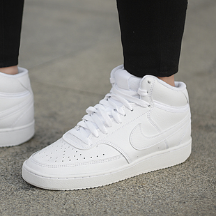 NIKE耐克高帮板鞋女鞋新款小白鞋AF1空军1号运动休闲鞋CD5436-100