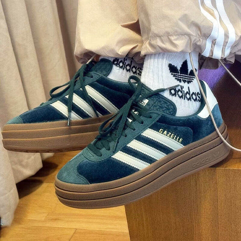 阿迪达斯三叶女鞋GAZ BOLD复古百搭运动休闲低帮板鞋IG4391