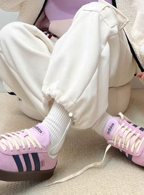 阿迪达斯运动鞋男女鞋2025秋新款缓震德训鞋潮流百搭休闲鞋JR8309